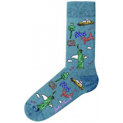 JOHN FRANK NOGAVICE ŽENSKE DOLGE FUN MULTICOLOR