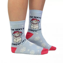 COCKNEY SPANIEL NOGAVICE ŽENSKE  I SNOW IT