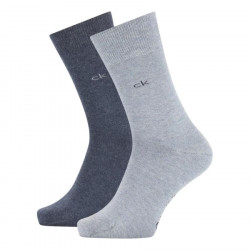 CALVIN KLEIN NOGAVICE DOLGE MOŠKE 2para  DENIM MODRE ONE SIZE