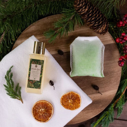 ACCENTRA SET BRISAČE IN PENEČE KOPELI 100ml, ČAJNO VREČKO ZA KOPEL 120g, WINTER SPA, Z VONJEM SVEŽEGA BORA IN JAGODIČEVJA