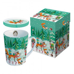 SKODELICA S POKROVOM 0,35l V DEKORATIVNI ŠKATLI GB FESTIVE ANIMALS