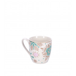 SKODELICA PORCELAN SNEŽINKA BELA 13x10x9cm