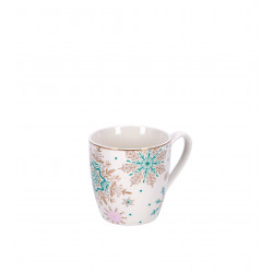 SKODELICA PORCELAN SNEŽINKA BELA 13x10x9cm