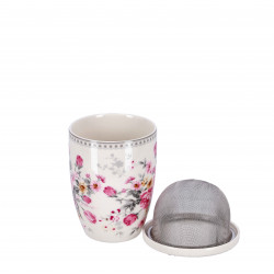 SKODELICA S CEDILOM IN POKROVOM ROŽE 12x12x9cm G.WURM