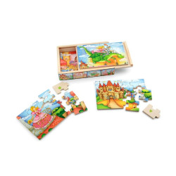 PINO TOYS PUZZLE LESENE V ŠKATLI