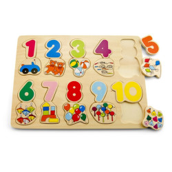 PINO TOYS SESTAVLJANKA LESENA ŠTEVILKE