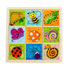 PINO TOYS SESTAVLJANKA LESENA ŽIVALI