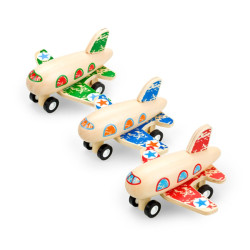 PINO TOYS IGRAČA LESENA NA POTEG LETALO
