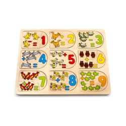 PINO TOYS SESTAVLJANKA LESENA RAČUNANJE