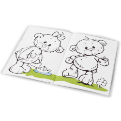 NICI POBARVANKA Z NALEPKAMI CLASSIC BEAR A4