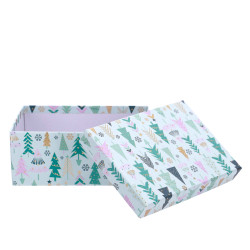 ŠKATLA DARILNA WINTER FOREST ZELENA21x8x14 NL