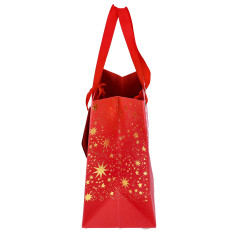 VREČKA DARILNA 20x20x11cm ZVEZDE RDEČA