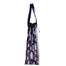 VREČKA DARILNA VELIKA BOŽIČNA HIŠE 22X30X11cm