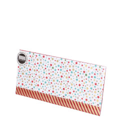 VOŠČILNICA S KUVERTO 23x11cm ZVEZDE NL