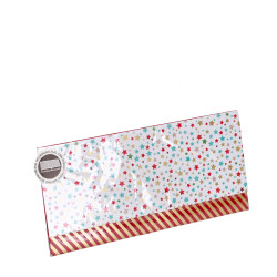 VOŠČILNICA S KUVERTO 23x11cm ZVEZDE NL