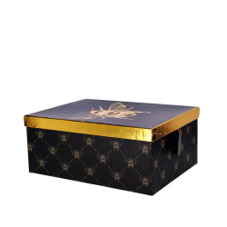 ŠKATLA DARILNA 31x24 cm BEE GOLD BLACK SILFC