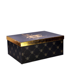 ŠKATLA DARILNA 31x24 cm BEE GOLD BLACK SILFC