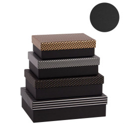 ŠKATLA DARILNA 20x13,5x5,5cm ČRNA/SREBRNA